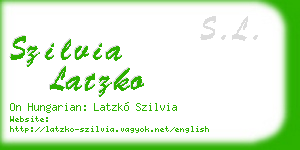 szilvia latzko business card